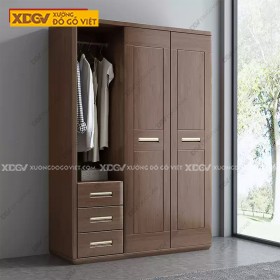 Tủ Quần Áo Gỗ Căm Xe X4215