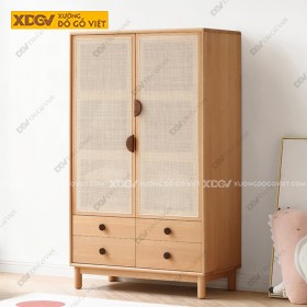 Tủ Quần Áo Gỗ Veneer Sồi X1781