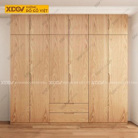 Tủ Quần Áo Gỗ Veneer Sồi X7254