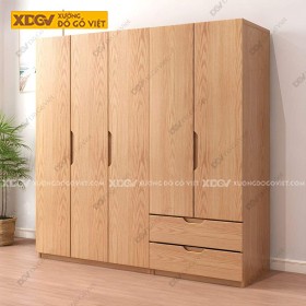 Tủ Quần Áo Gỗ Veneer Sồi X7267