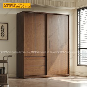 Tủ Quần Áo Gỗ Veneer Sồi X7288