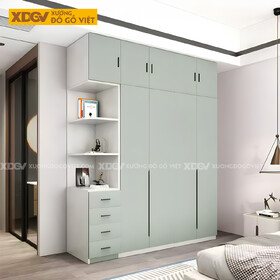 Tủ Quần Áo Phòng Ngủ Gỗ Công Nghiệp Dạng Hộp Tay Âm Dưới