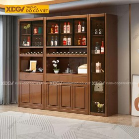 Mẫu Tủ Rượu Nhiều Tầng Cánh Kính Trắng Cường Lực