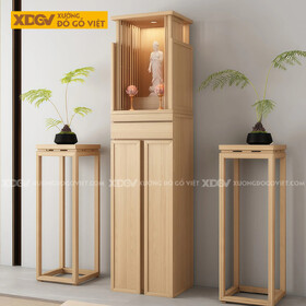 Tủ Thờ Đứng Đón Tài Lộc Gỗ Sồi Dáng Cao Chân Bệt Lưu Trữ...